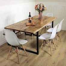 Modern dining table with wood recycling service concept for Dining Table Collect & Recycle