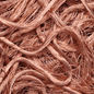 Close-up of copper wire strands